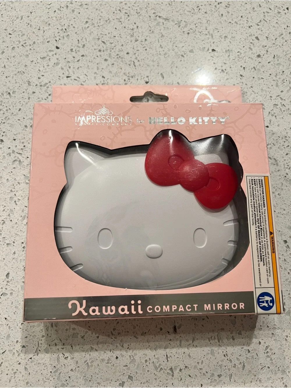 Hello Kitty Pink Compact Mirror with Red Bow